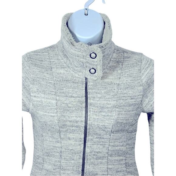 Kuhl Alaska Long Zip Front Sweater Jacket Heather Gray Black Marbled Size Small - Picture 4 of 16